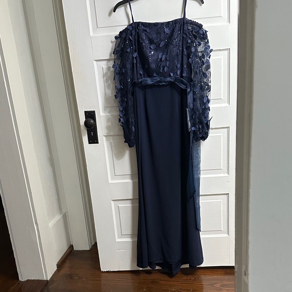 Eliza J Midnight Blue Embellished Dress